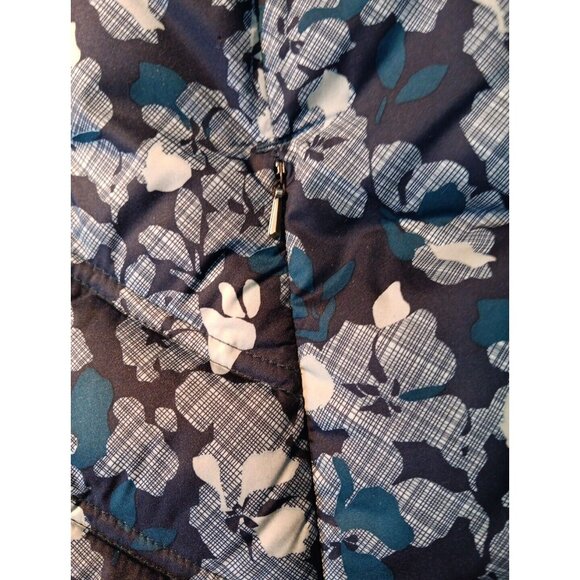 Eddie Bauer Vest‎ Womens M Premium Goose Down Puffer Blue Floral Insulated Quilt - Picture 6 of 10